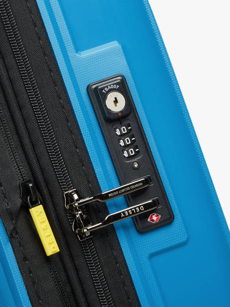 Expandable Cabin Luggage Delsey Blue lutece 3802801 other view 1