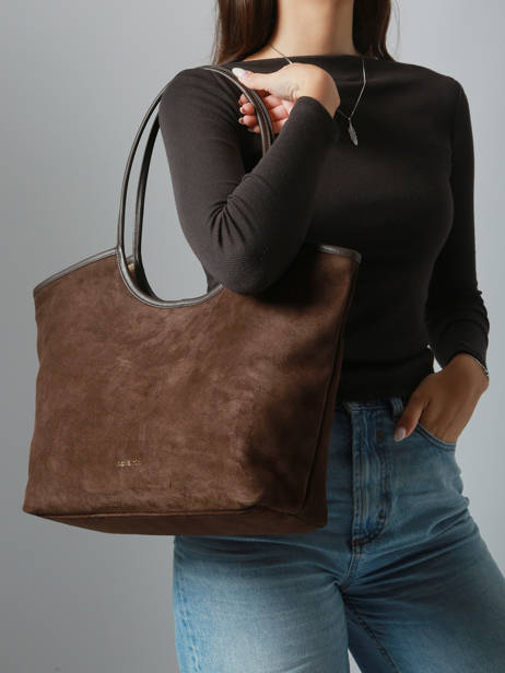 Suede Leather Milan Shoulder Bag Nat et nin Brown vintage MILAN other view 1