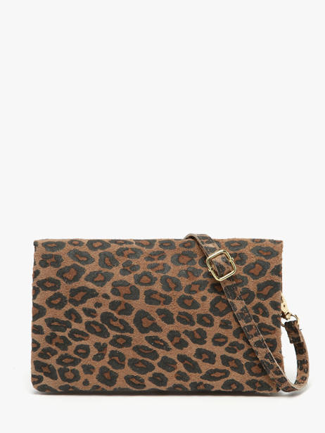 Sac Bandoulière Velvet Leopardo Milano Marron velvet leopardo VL23067 vue secondaire 4