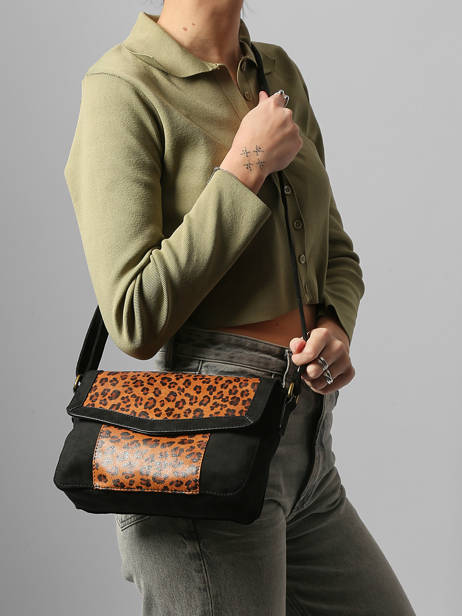 Shoulder Bag Velvet Miniprix Black velvet 27582 other view 1