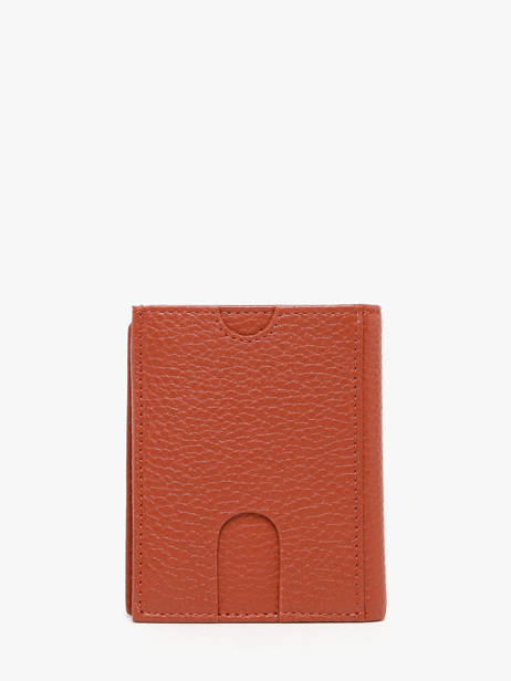 Wallet Leather Yves renard Orange bicolor 2437 other view 3