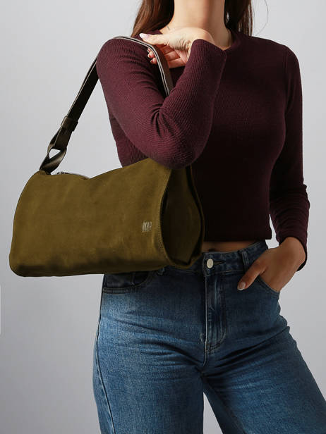 Shoulder Bag Leather Leather Biba Green leather BEV2L other view 1