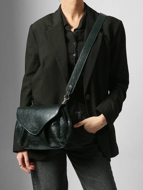 Medium Leather Suzon Minuit Crossbody Bag Paul marius Green minuit SUZOMMIN other view 1