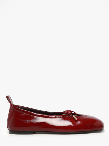 Ballerinas In Leather Alohas Red women 10077602