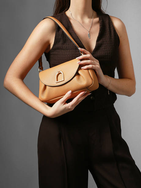 Shoulder Strap Crossbody Bag Shadow Leather Etrier Yellow shadow ESHA163S other view 1