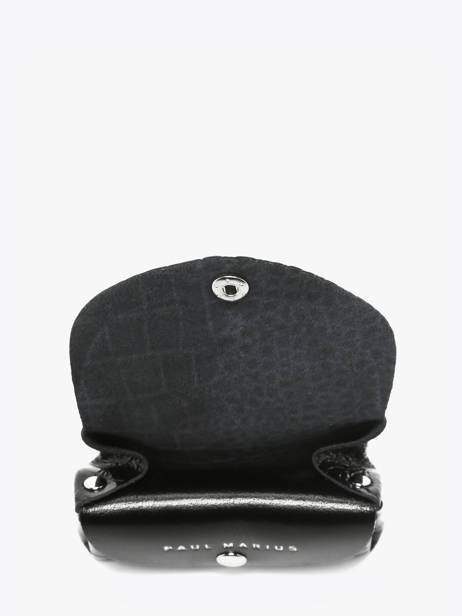 Coin Purse Croco Vernis Leather Paul marius Black croco vernis GUSTACRV other view 1