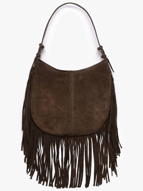 Shoulder Bag Velvet Leather Milano Brown velvet VE25112 other view 2