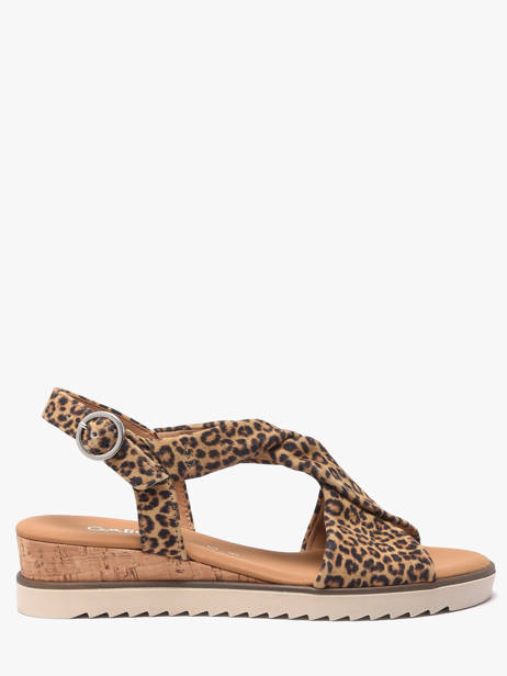 Sandals In Leather Gabor Brown women 90