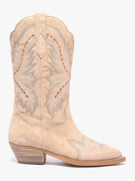 Santiago Boots In Leather Alpe Beige women 52171115