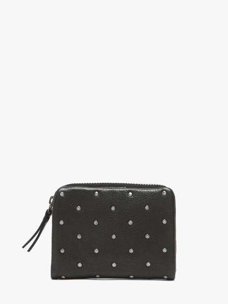 Porte-monnaie Cuir Biba Noir wallet KAT2L