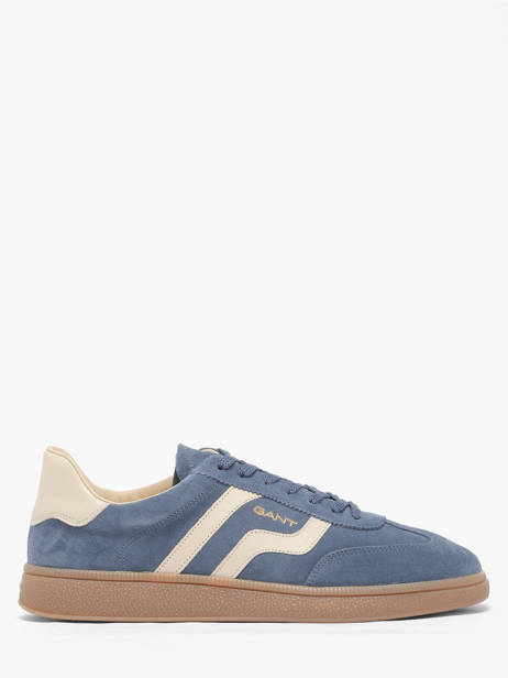 Sneakers En Cuir Gant Bleu men CUZIMG66