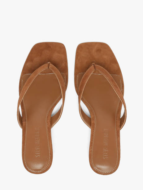 Heeled Flip Flops Steve madden Brown women 11004731 other view 3
