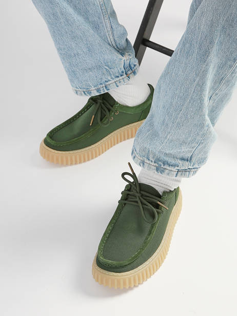 Chaussures Derbies Clarks Vert men 26186160 vue secondaire 1