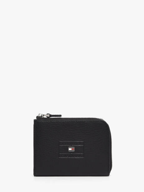 Card Holder Leather Tommy hilfiger Black th casual AM14254