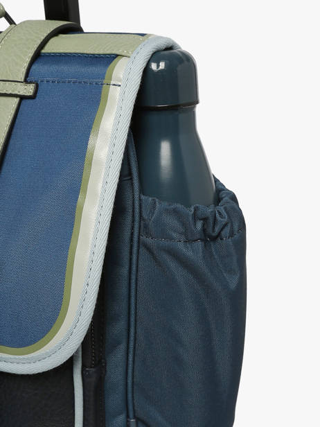 Wheeled Schoolbag 2 Compartments Cameleon Blue vintage urban PBVBCR38 other view 6