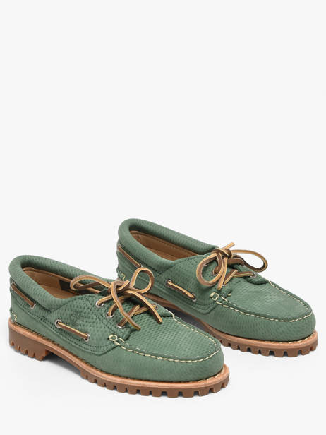 Boat Shoes In Leather Timberland Green women 2GNVES71 other view 1