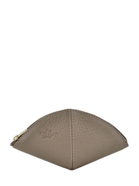 Coin Purse Leather Yves renard Gray foulonne 29367