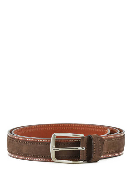 Men's Belt Jean Petit prix cuir Brown belt 3709-35