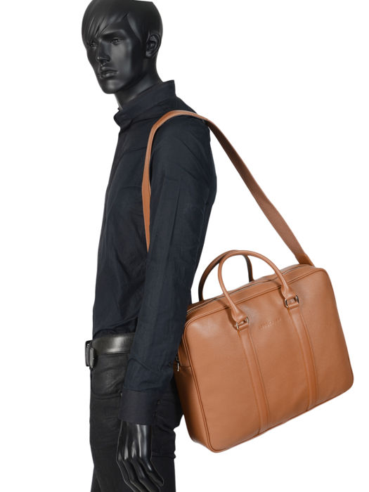 Longchamp Le foulonné Briefcase Brown