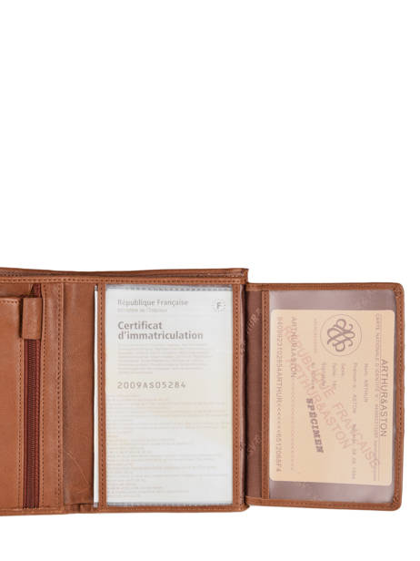 Leather Arthur Wallet Arthur & aston Brown johany 805 other view 3