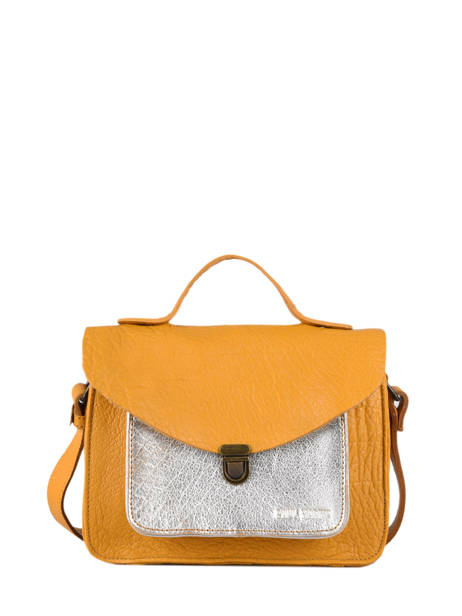 Leather Mlle George Argento Crossbody Bag Paul marius Yellow argento GEORGARG